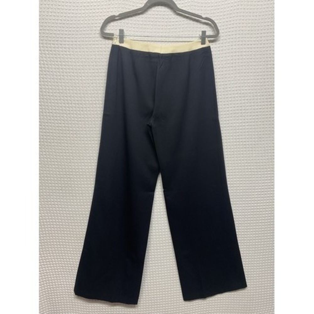 Escada Black/Ivory/Cream Waist Side Zip Wide‎ Leg Pants Women 38/US8 Slovenia